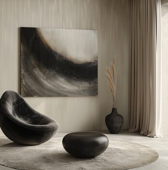 Ajoutez une touche unique à votre salon avec un tableau design mural : une idée déco audacieuse
