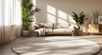 Comment styliser une grande pièce avec un grand tapis rond