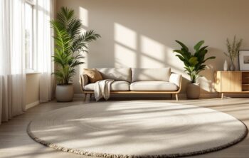 Comment styliser une grande pièce avec un grand tapis rond